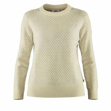 Fjallraven Women Övik Sweater White PH50588 Philippines